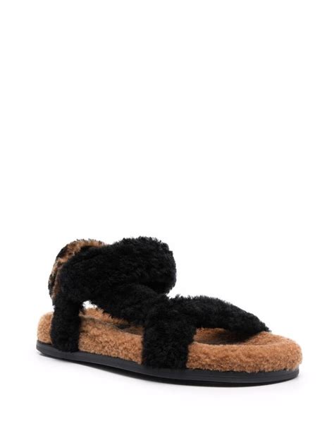 fendi buggie shoes|fendi shearling sandals.